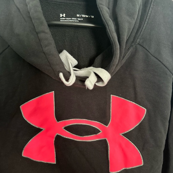 Under Armour Black Hoodie with Pink Logo size 3X - Picture 2 of 3